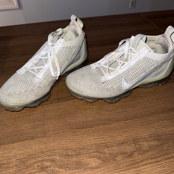 Nike Shoes - Nike Flyknit VaporMax Sneakers in White and Light Gray